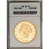 1903 $20 MS62 PL ANACS. The highly reflective fields p 