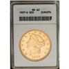 Image 1 : 1907-D $20 MS62 ANACS. A boldly struck transition-year 