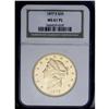 Image 3 : 1877-S $20 MS61 Prooflike NGC. A gorgeous yellow-gold 