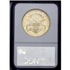 Image 4 : 1890-S $20 MS61 Prooflike NGC. A dramatically mirrored 