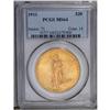 Image 3 : 1911 $20 MS64 PCGS. Green-gold shades visit the fields 