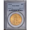 Image 1 : 1914-S $20 MS65 PCGS. Yellow-gold with a faint orange 