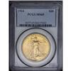 Image 1 : 1924 $20 MS65 PCGS. A bold yellow-gold Gem with hints 