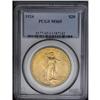 Image 1 : 1924 $20 MS65 PCGS. The frosty luster and slight iride 
