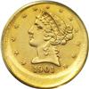 1901/0-S $5 Half Eagle--Struck 10% Off Center--AU55 PC 