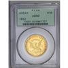 Image 3 : 1852 $10 Assay Office Ten Dollar AU50 PCGS. K-12a, R.5 