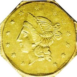 1855 $1 Liberty Octagonal 1 Dollar, BG-533, Low R.4, A 