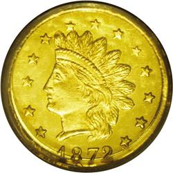 1872 50C Indian Round 50 Cents, BG-1048, Low R.4, MS65 