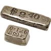 Image 1 : Two Silver Ingots. One is crudely stamped "M S M Co," a 