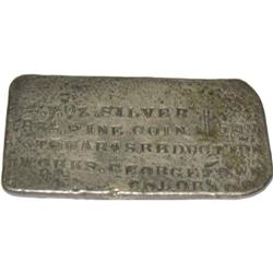 Stewart''s Reduction Works, Georgetown. A uniface ingot 