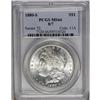 Image 1 : 1880-S S$1 8 Over 7 MS66 PCGS. VAM-8. This coin has at 