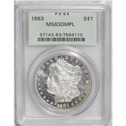 1883 S$1 MS63 Deep Mirror Prooflike PCGS. Select with 