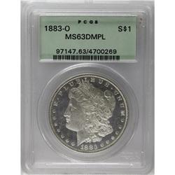 1883-O S$1 MS63 Deep Mirror Prooflike PCGS. Light and 