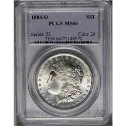 1884-O S$1 MS66 PCGS. Largely untoned with only a blus 