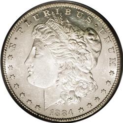 1884-S S$1 MS61 PCGS. An exceedingly difficult dated M 