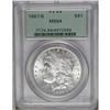 1887/6 S$1 MS64 PCGS. VAM-2. Top 100 Variety. The over 