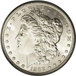 1888-S S$1 MS65 PCGS. Bright and lustrous with an esse 