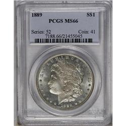 1889 S$1 MS66 PCGS. This shimmering Premium Gem''s unt 