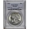 Image 1 : 1921 S$1 MS66 PCGS. This Morgan dollar has satiny, pra 