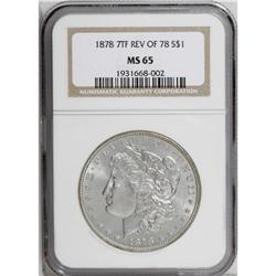 1878 7TF S$1 Reverse of 1878 MS65 NGC. Lightly toned i 