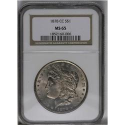 1878-CC S$1 MS65 NGC. Lustrous and well struck, this s 