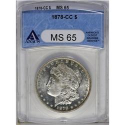 1878-CC S$1 MS65 ANACS. Somewhat reflective surfaces h 