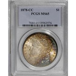 1878-CC S$1 MS65 PCGS. Swirling orange, red, and elect 