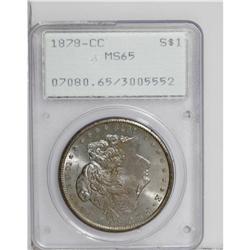 1878-CC S$1 MS65 PCGS. Light cream toning graces this 