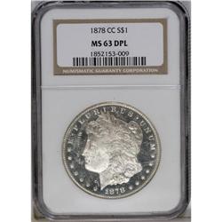 1878-CC S$1 MS63 Deep Mirror Prooflike NGC. VAM-11. A 