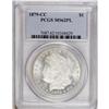 Image 3 : 1879-CC S$1 MS62 Prooflike PCGS. Incredibly frosty wit 