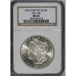 1879-S S$1 Reverse of 1878 MS64 NGC. Top 100 Variety. 