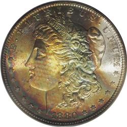 1880-S S$1 MS65 PCGS. Large S. Original bag toning is 