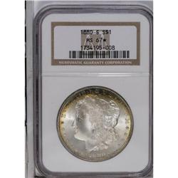 1880-S S$1 MS67 S NGC. Golden toning at the periphery 