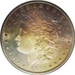 1880-S S$1 MS66 Prooflike PCGS. Medium S. The obverse 