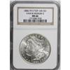 Image 1 : 1880-S S$1 8 Over 7 MS66 NGC. VAM-8 