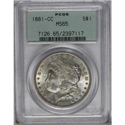 1881-CC S$1 MS65 PCGS. Sharply struck with great luste 