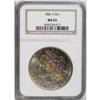 Image 3 : 1881-S S$1 MS65 NGC. The untoned reverse contrasts wit 