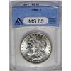1890 S$1 MS65 ANACS. Virtually untoned with attractive 