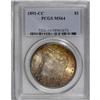 1891-CC S$1 MS64 PCGS. Attractive sunset tones with mi 