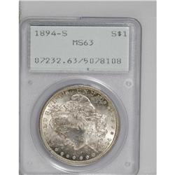 1894-S S$1 MS63 PCGS. Well struck with light champagne 