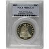 Image 3 : 1865 50C PR65 Cameo PCGS. The obverse is only lightly 