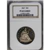 Image 3 : 1867 50C PR64 Cameo NGC. On the obverse the lovely pin 
