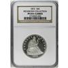 Image 3 : 1872 50C PR65 S Cameo NGC. A stone-white Gem with rad 