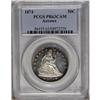 Image 3 : 1874 50C Arrows PR63 Cameo PCGS. A thin ring of reddis 