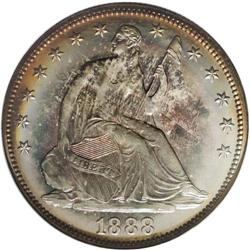 1888 50C PR67 NGC. Instantly appealing but with an unu 
