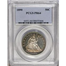 1890 50C PR64 PCGS.From The Stephen Stokely #1 PCGS Re 