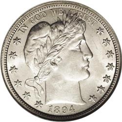 1894-O 50C MS65 NGC. Well struck with softly frosted l 