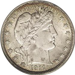 1911 50C MS66 PCGS. Speckles of gunmetal-blue and gold 