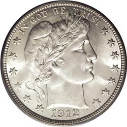 1912 50C MS65 PCGS. Pale gold patina on the obverse do 