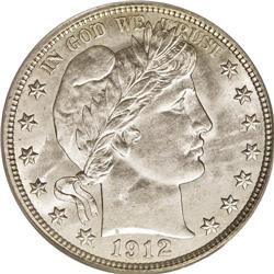 1912-S 50C MS66 PCGS. A better date in the Barber half 